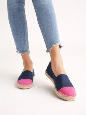 J. Crew Canvas Colorblock Cap-Toe Slip On Size 7